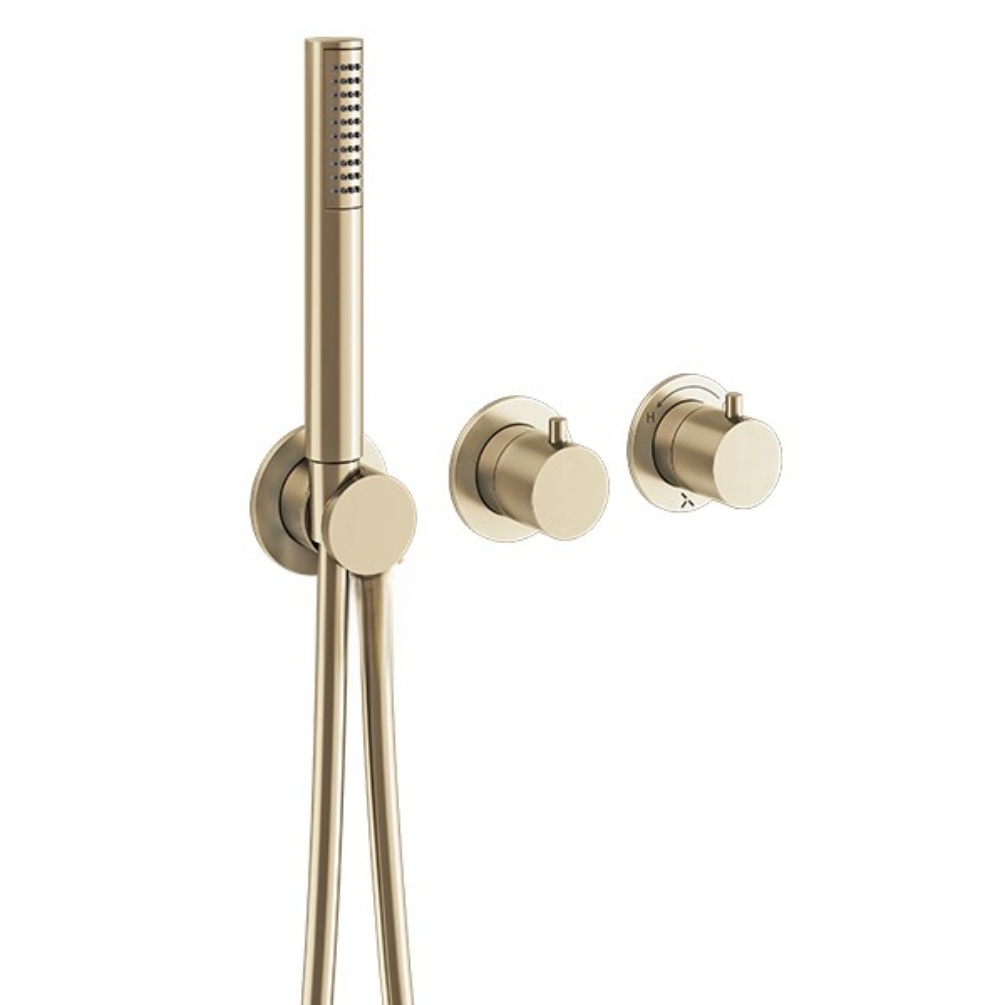 Crosswater Module Brushed Brass 2 Handle Shower Valve & Handset